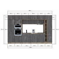 Bucatarie ZONE 380 FRONT PAL K002 / decor K352